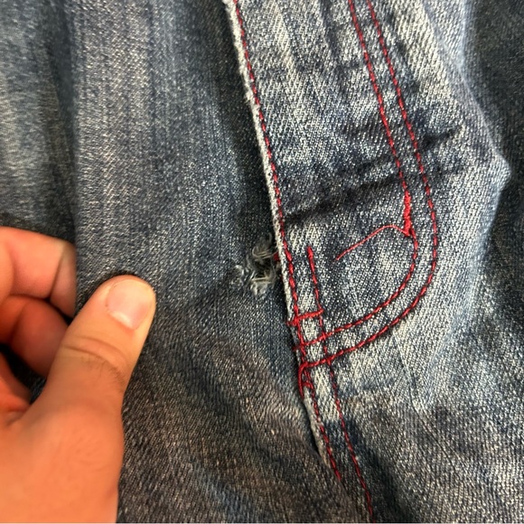 Vintage Coogi Jeans Men 42X33 Blue Y2K Baggy Embroidered Wide Leg Skater Grunge - Picture 11 of 12